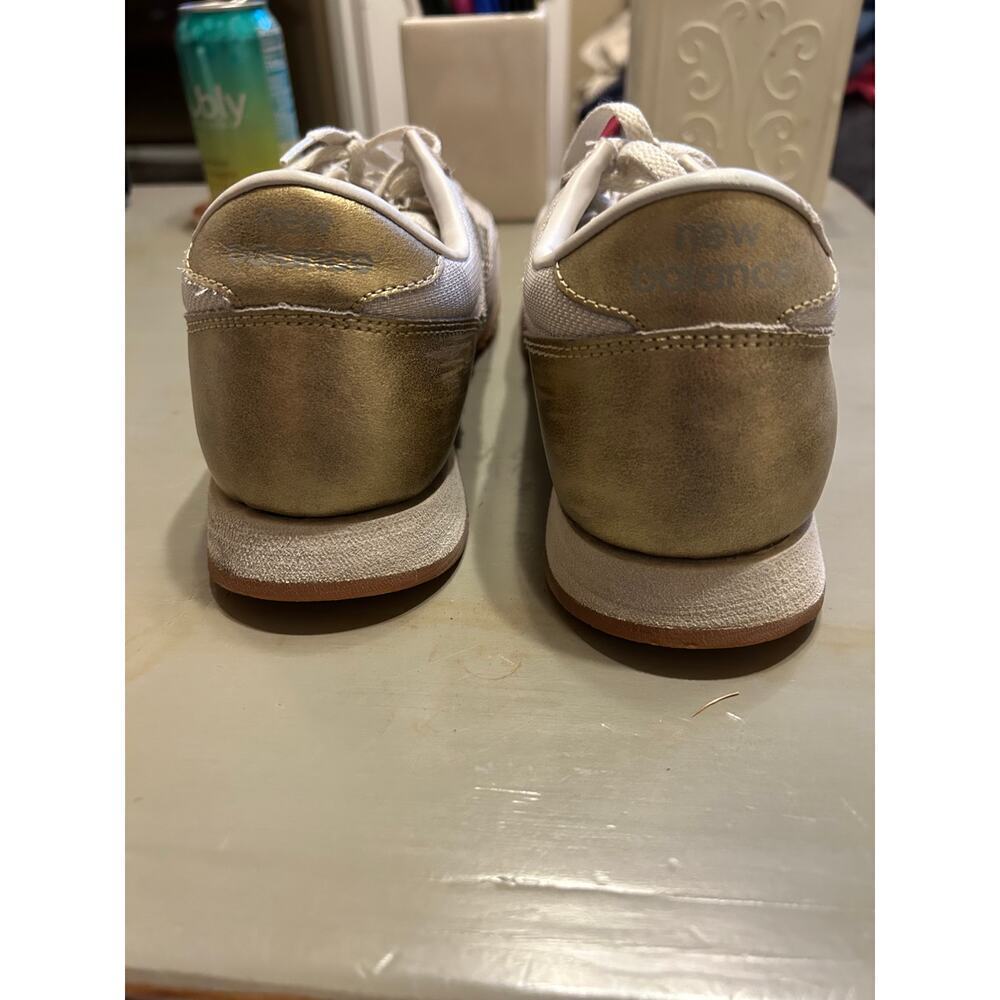 New Balance cream and gold sneakers casual glam - Picture 10 of 10